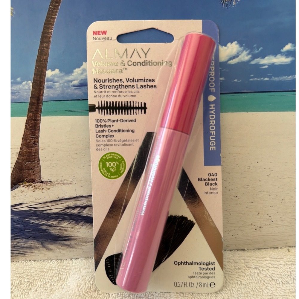 Almay Volume & Conditioning Mascara 040 Blackest Black Waterproof New